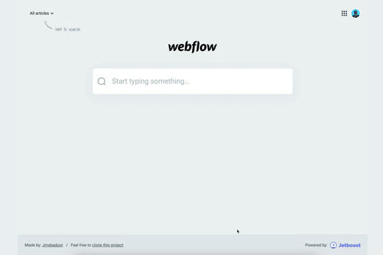 Webflow Livesearch Webflow Cloneable