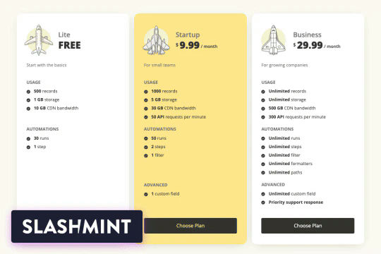 CMS Pricing Table Webflow Cloneable