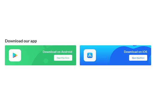 App Download CTA Cards Webflow Cloneable
