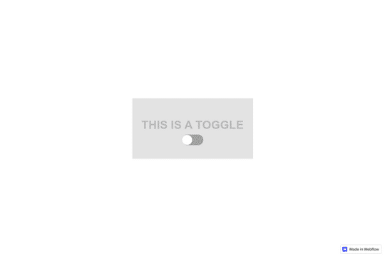 Toggle Switch Interaction
