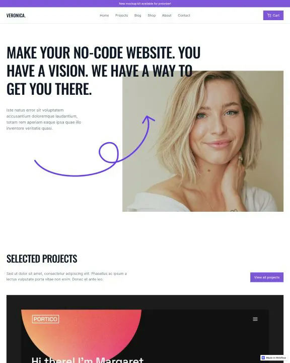 No Code Designer Webflow Template