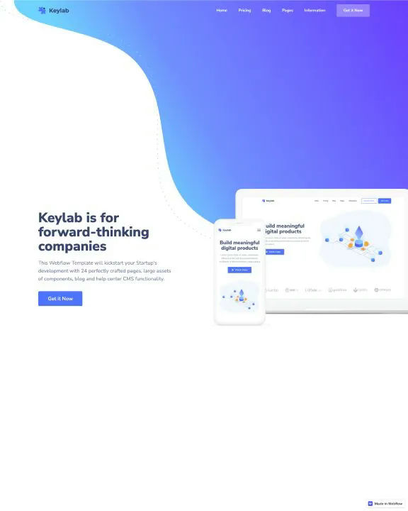 Blue Technology Webflow Template