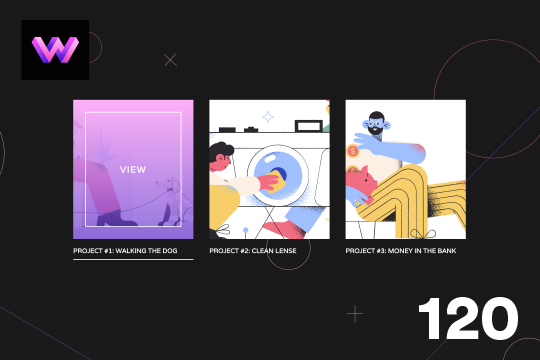 Project Card Outline Hover