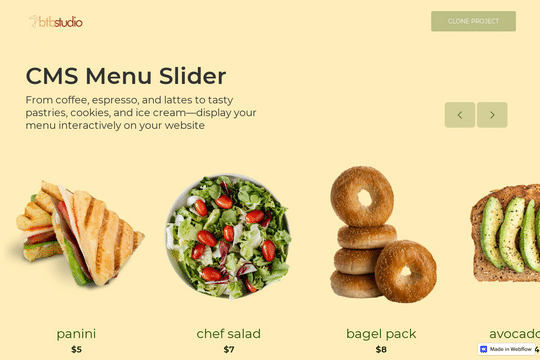 CMS Menu Slider