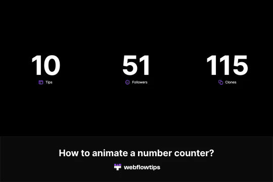 Animated Number Counter Webflow Cloneable