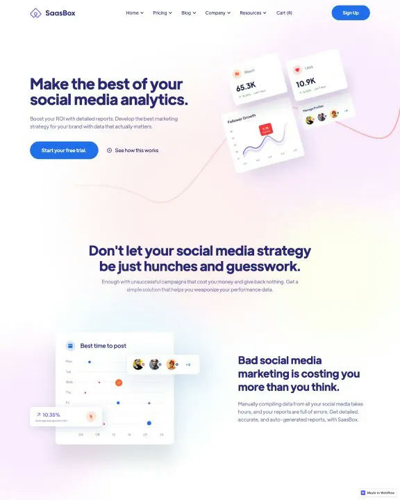 SaaS UI Kit Webflow Template