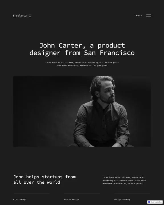 Freelancer Webflow Template