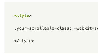 Remove Safari & Chrome Scrollbar