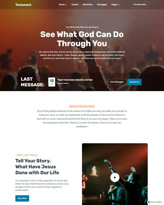 Church Ministry Webflow Template