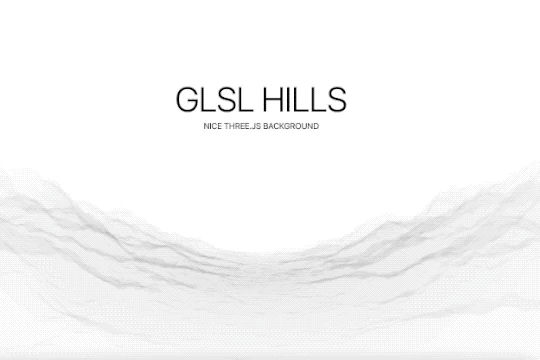 Three.js Background Hills Animation