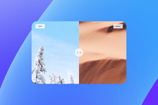 Before After Image Comparison Slider Webflow Cloneable