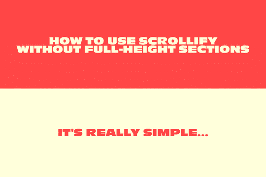 Scrollify.js Partial Height Sections