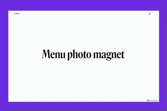 Photo Magnet Menu Navbar