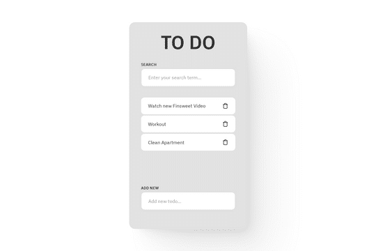 Simple To Do List With Filtering