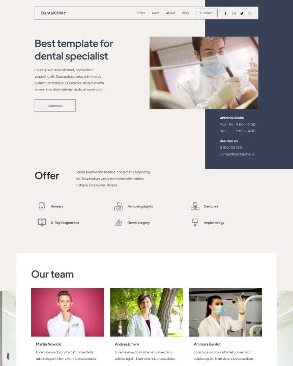 Dental Clinic Webflow Template