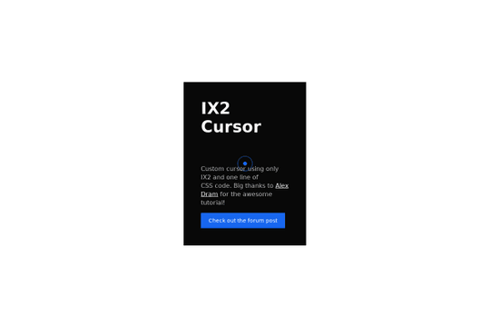 Custom Cursor Interaction Webflow Cloneable