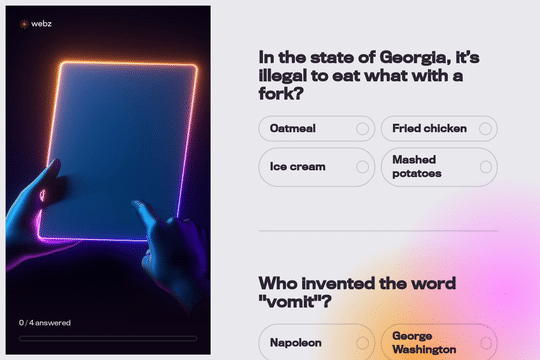 Interactive CMS Quiz