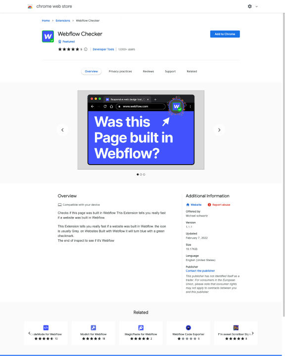 Webflow Checker