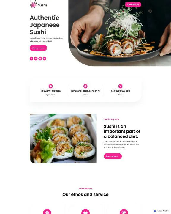 Sushi Webflow Template