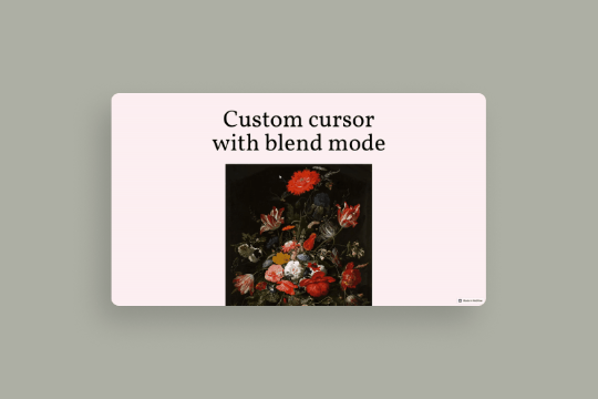 Custom Cursor Blending Webflow Cloneable