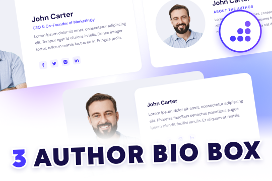 3 Modern Author Bio Designs Webflow Cloneable
