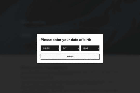 Cookie Age Gate Modal