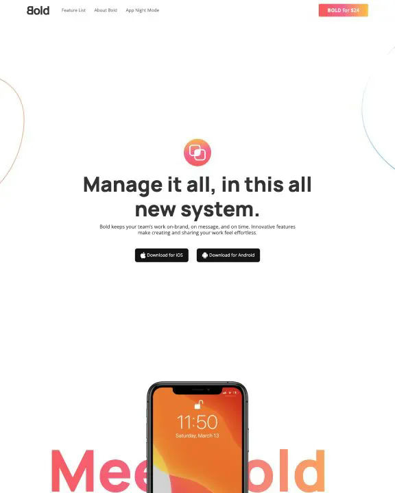 Bold App Webflow Template