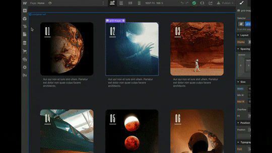 Change CMS Items Size with Toggle Webflow Cloneable