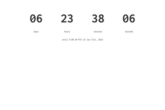 Countdown Launch Timer Clock