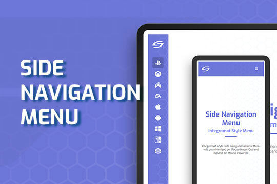 Sidebar Navigation Dashboard Menu